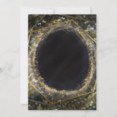 Invitation Mariage Abstrait Moderne Irridescent Glam Or (Dos)