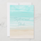 Invitation Mariage Abstrait moderne sur la plage (Dos)