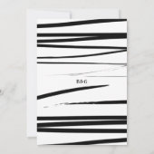 Invitation Mariage Abstrait noir moderne (Dos)