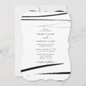 Invitation Mariage Abstrait noir moderne (Devant)