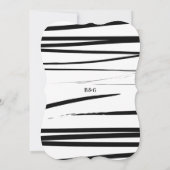 Invitation Mariage Abstrait noir moderne (Dos)