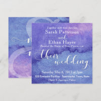 Mariage Abstrait Peinture Aquarelle Violette & Man