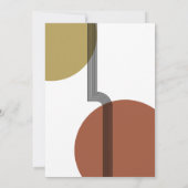 Invitation Mariage Abstrait rétro moderne en terre cuite de m (Dos)