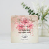 Invitation Mariage Abstrait rose (Debout devant)