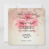 Invitation Mariage Abstrait rose (Devant)