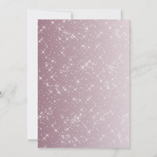 Invitation Mariage Abstrait rose étoile (Dos)