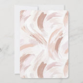 Invitation Mariage Abstrait Rose Rose Chic (Dos)
