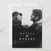 Invitation Mariage Abstrait Silver Photo Personnalisé (Devant)