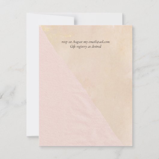 Invitation Mariage Abstrait Tone Earth Inviter à bas prix bud (Dos)