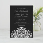 Invitation Mariage Accent Botanique Ethnique Boho (Debout devant)