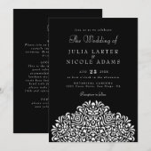 Invitation Mariage Accent Botanique Ethnique Boho (Devant / Derrière)