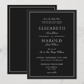 Invitation Mariage Acrylique Classique Fleur de Prunier Forme (Devant / Derrière)