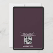 Invitation Mariage Acrylique Classique Prune Formel (Dos)