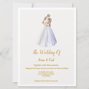Invitation Mariage ADELLE Simple Dusk Blue Couple