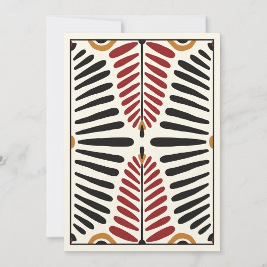 Invitation Mariage africain après-midi (Dos)