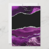 Invitation Mariage Agate de Parties scintillant d'argent viol (Dos)
