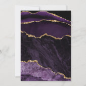 Invitation Mariage Agate Violet et Or (Dos)