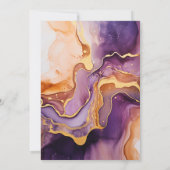 Invitation Mariage Agate Violet et Or (Dos)