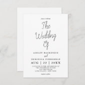 Invitation Mariage agréable et simple (Devant / Derrière)