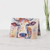 Invitation Mariage agricole Colorful Cow (Devant)