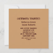 Invitation mariage agricole rustique de l'ouest (Dos)