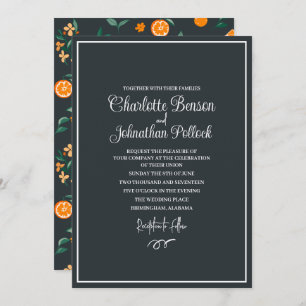Invitation Mariage Agrumes Bloom Oranges et Botaniques