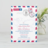 Invitation Mariage Airmail Allemagne (Debout devant)