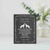 Invitation Mariage allemand Shepherd Chien Silhouettes (Debout devant)