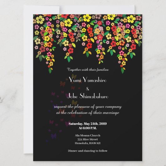 Invitation Mariage Aloha (Devant)
