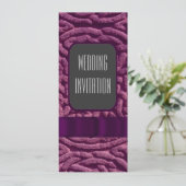 Invitation Mariage alternatif de noeud violet céleste (Debout devant)