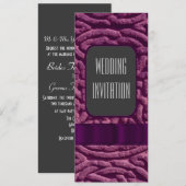 Invitation Mariage alternatif de noeud violet céleste (Devant / Derrière)