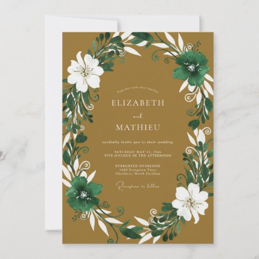 Invitation Mariage Amber Vine (Devant)