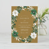 Invitation Mariage Amber Vine (Debout devant)