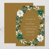 Invitation Mariage Amber Vine (Devant / Derrière)