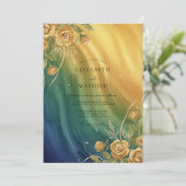 Invitation Mariage Ambre Aqua Rose (Debout devant)