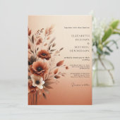 Invitation Mariage Ambre Éthéré Fleurissant (Debout devant)