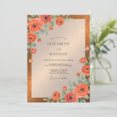 Invitation Mariage Ambre Ranunculus Eucalyptus (Debout devant)