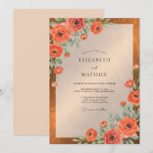 Invitation Mariage Ambre Ranunculus Eucalyptus (Devant / Derrière)