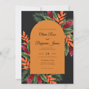 Invitation Mariage Ambre Tropical Gingembre Eucalyptus