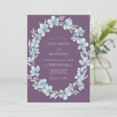 Invitation Mariage Améthyste Ice Blossom (Debout devant)