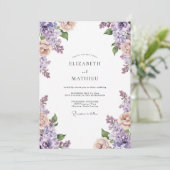 Invitation Mariage Améthyste Péché Wisteria (Debout devant)