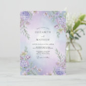 Invitation Mariage Améthyste Violet Wisteria (Debout devant)