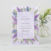 Invitation Mariage Améthyste Wisteria (Debout devant)