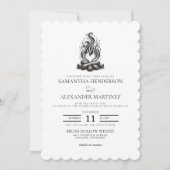Invitation Mariage Amour de Feu de Camp (Devant)