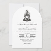 Invitation Mariage Amour de Feu de Camp (Devant)