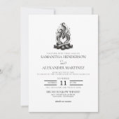 Invitation Mariage Amour de Feu de Camp (Devant)
