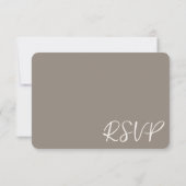 Invitation Mariage AMOUR moderne RSVP (Dos)