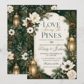 Invitation Mariage Amour Parmi les Pins (Devant / Derrière)