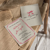 Invitation Mariage amusant à main dessiné Whimsical Retro