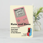 Invitation Mariage Amusant de Joueur de Vidéo Incroyable (Debout devant)